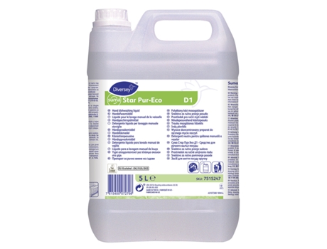 SUMA Star Pur-Eco D1 - Detergente líquido para lavado manual de vajilla
