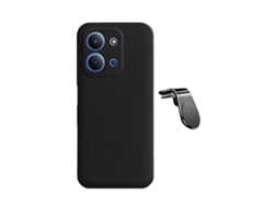 Kit Soporte Coche Magnético L Funda Protección Trasera Silicona Gift4me Para Xiaomi Poco C85 - Negro