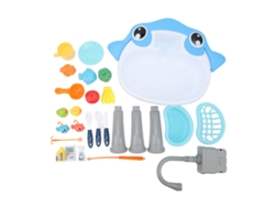 Conjunto De Brinquedo De Pesca Com Circulação De Água Mesa Peixe Brincadeira Crianças