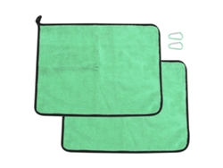 Toalla de pesca Anub de algodón grueso y absorbente, dos colores, accesorio de pesca (verde y gris).