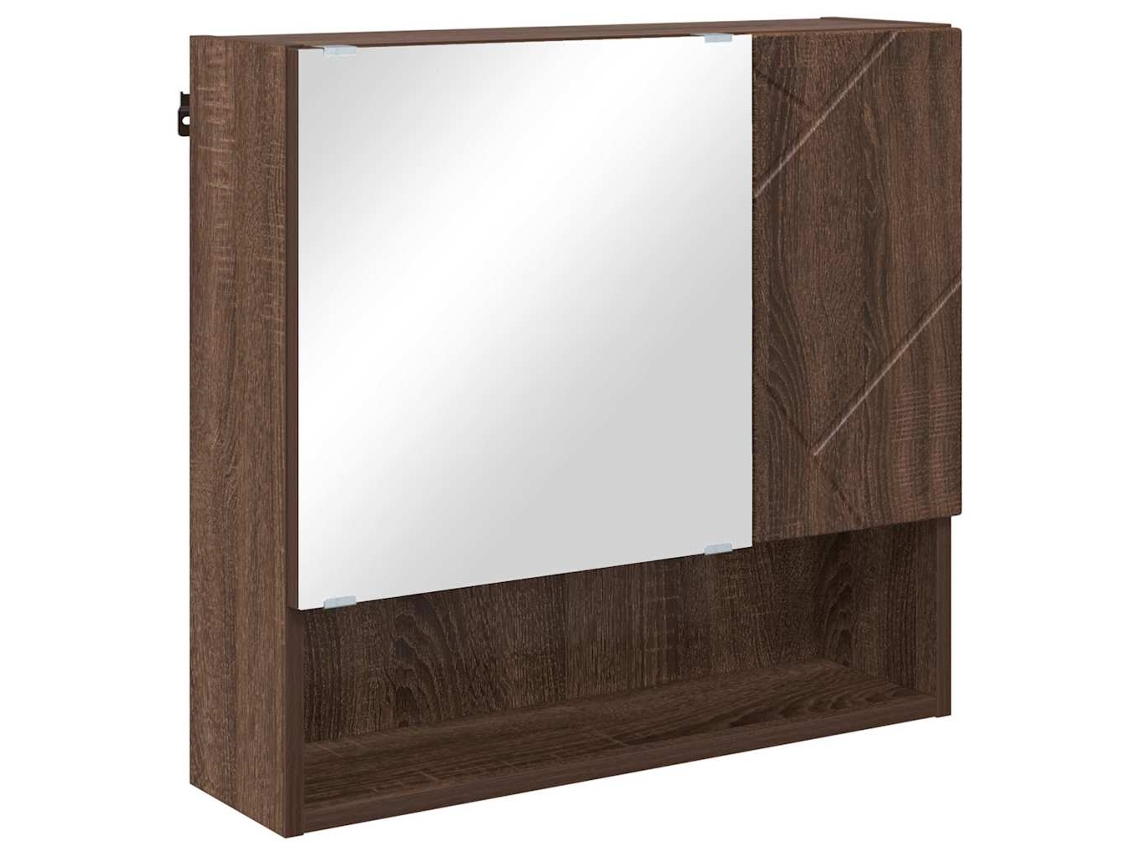 Maison Exclusive - Armario Con Espejo Con Puerta Roble Marrón 59 X 17 X 55 Cm