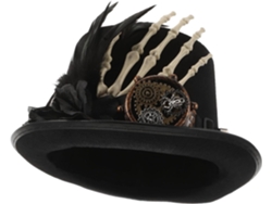Sombrero Steampunk Con Monóculo Distintivo, Accesorio De Disfraz Para Halloween. Sombrero De Copa.