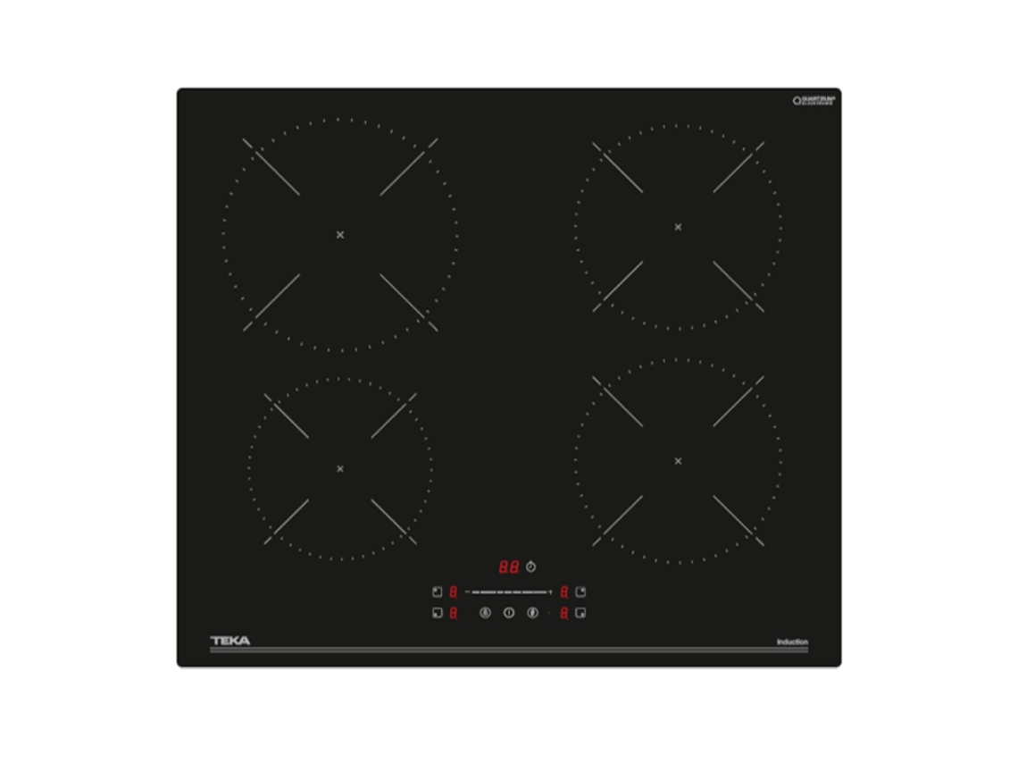 Placa De Inducción Encastre Teka Ibg 64000 Ssm 4 Zonas 7400w Negra