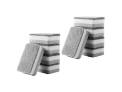 2026-10 Esponjas Limpiadoras Lavables Para Cocina, Baño, Platos, Ollas, Sarténes - Gris