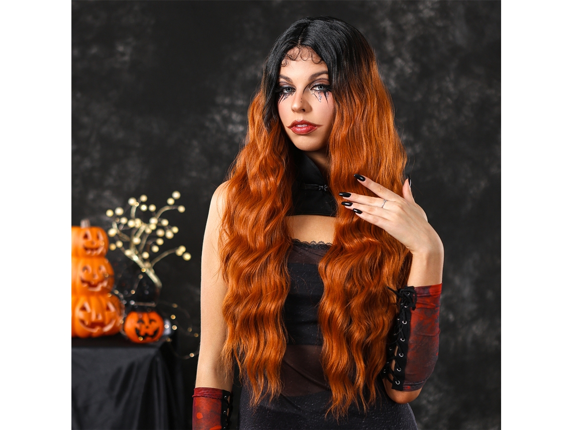 Peruca De Lace Com Cachos Para Cosplay E Uso Diário Feminino