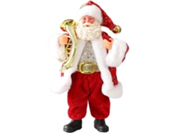 Figuras De Papá Noel – Estatua De Adorno Navideño, Decoración Festiva De Navidad, Con Instrumentos Musicales Escultura