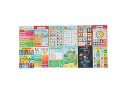 12 Carteles Educativos Para Niños Infantiles De Aprendizaje Inglés Impermeables Material Didáctico Clase Primaria Suministros Colegio