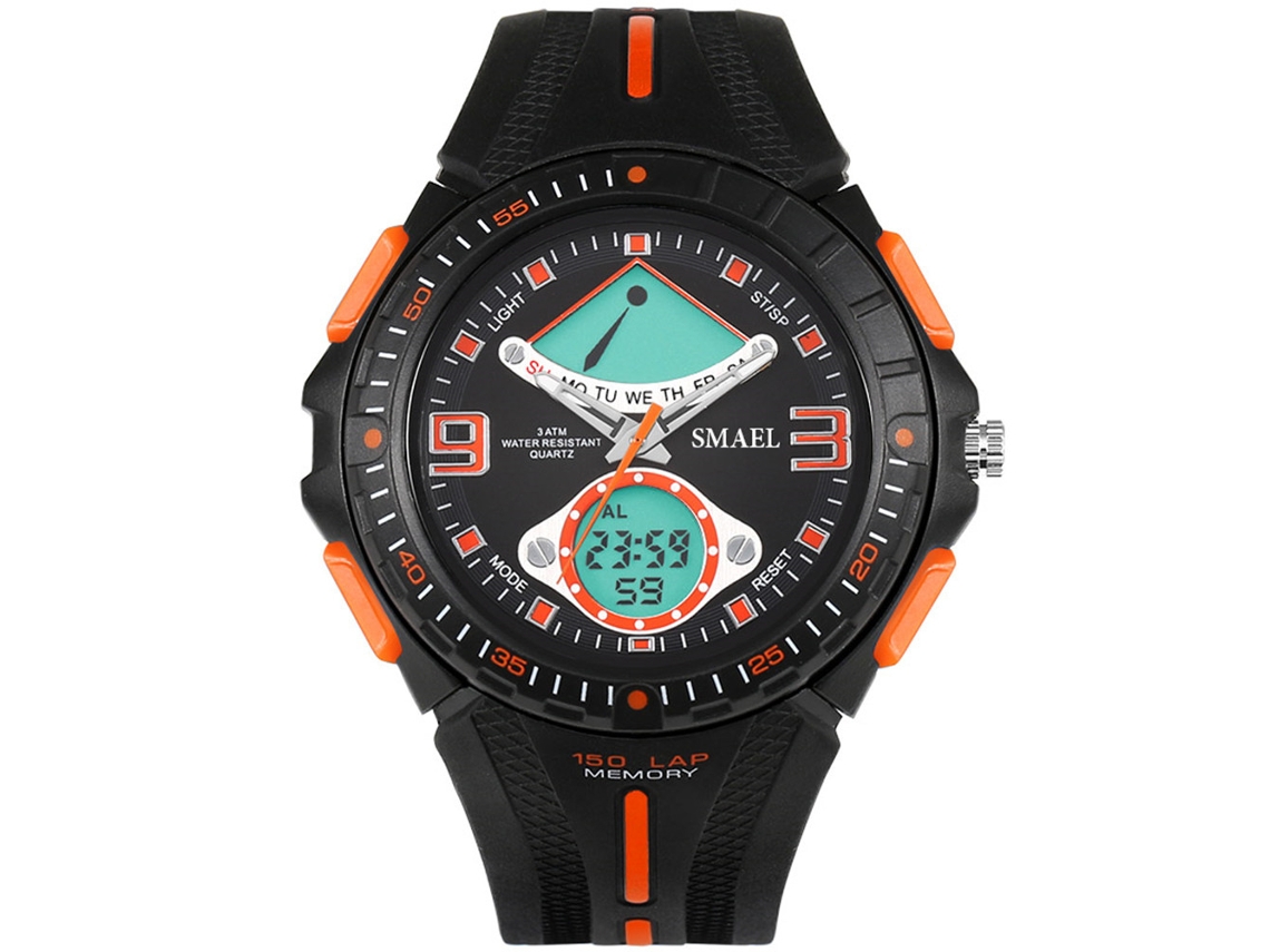 Reloj Deportivo Infantil Impermeable Electrónico Con Calendario Luminoso Naranja