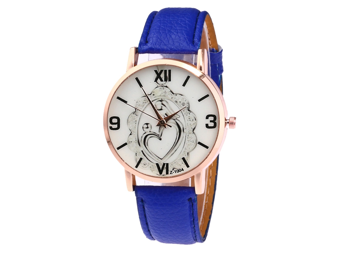 Reloj De Cuero Casual Estilo Empresarial Para Hombre Con Movimiento De Cuarzo Azul