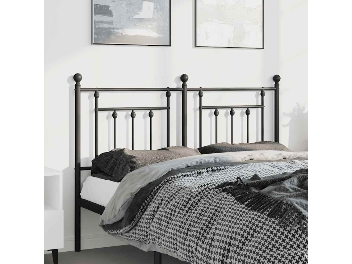 Cabecero De Metal Negro 150 Cm