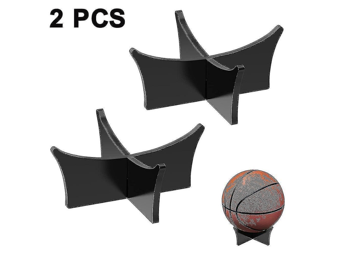 2 piezas de soporte de baloncesto, soporte de fútbol, estante de exhibición de pelotas de acrílico, baloncesto y fútbol transparentes.