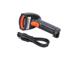 Escáner De Códigos De Barras Portátil Inalámbrico Con Lectura 360° Resistente Al Polvo Y Agua Lector Qr Usb (negro Naranja)