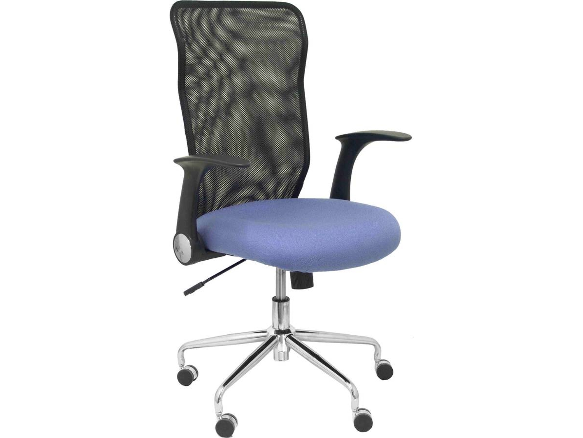 Silla de Escritorio Operativa PIQUERAS Y CRESPO Minaya Azul Claro y Negro (Malla y Tejido)