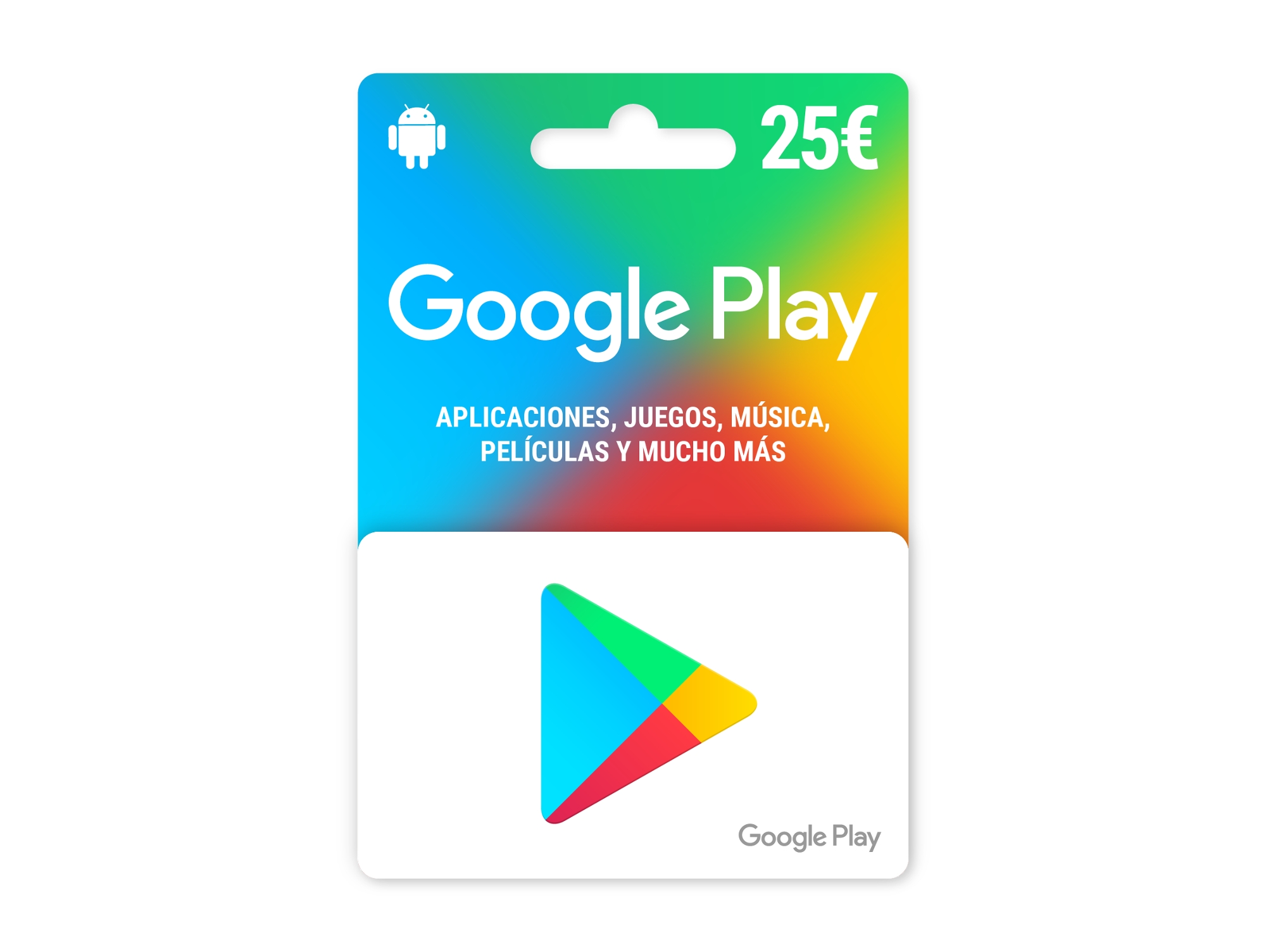 Tarjeta Prepago GOOGLE PLAY 25 Euros