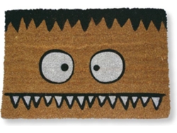 Felpudo KOKO DOORMATS Monstruo Franky (Castaño - 60 x 40 x 1,50 cm - Fibra de Coco y PVC)
