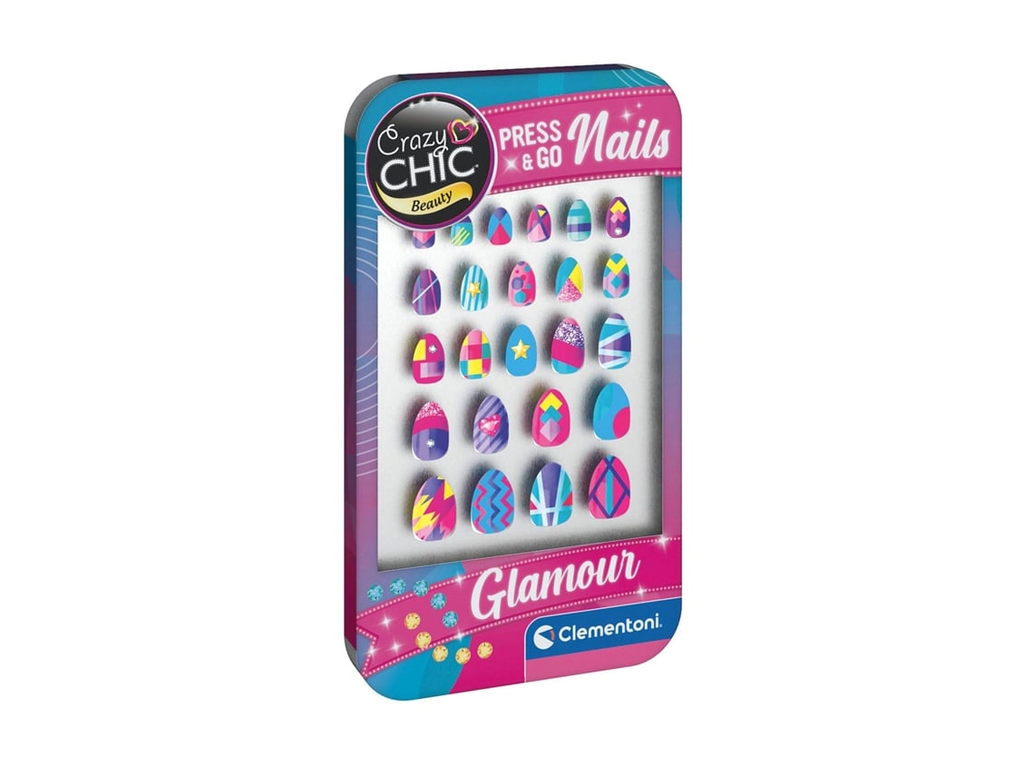 Uñas de prensa Crazy Chic Go Glamour Clementoni 18896