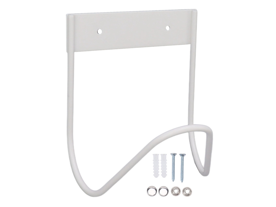 Soporte De Pared De Acero Inoxidable 304 De Alta Resistencia Para Manguera De Jardín, Color Blanco.