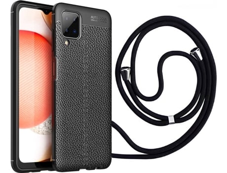 Funda Samsung M12 Rugged Leather con Collar Negro