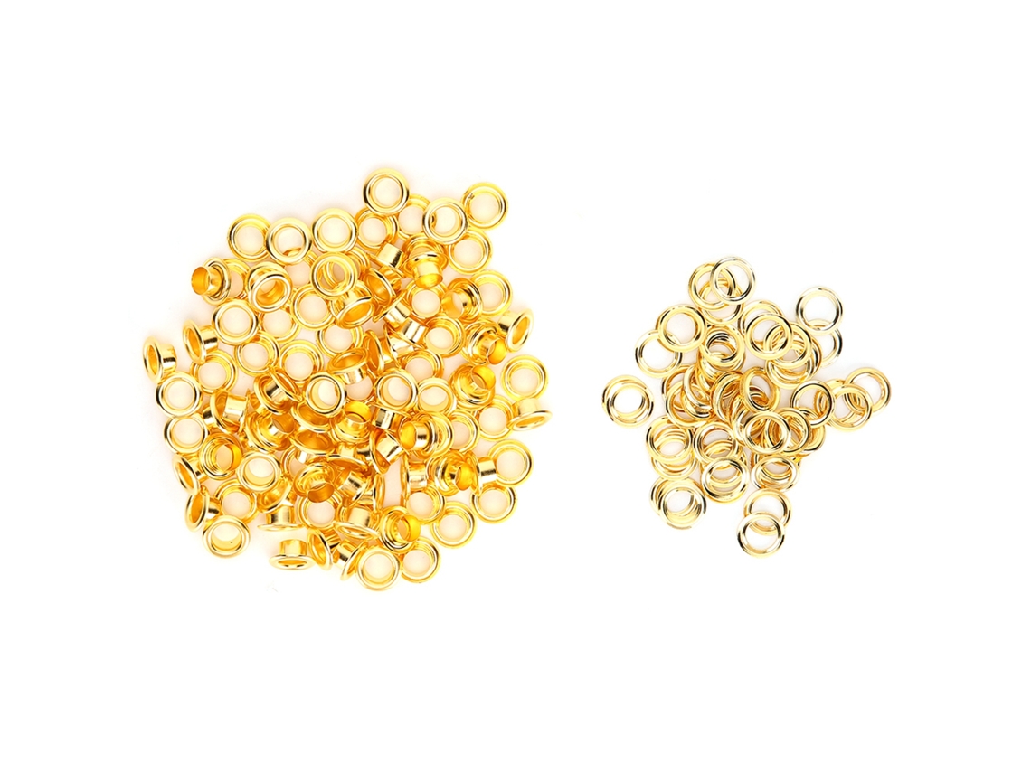 200 Piezas De Ojo De Rana De Latón Dorado De 6 Mm Para Zapatos, Cuero Y Accesorios Hechos A Mano.