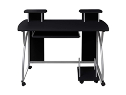 Escritorio | Mesa | Escritorio para ordenador 110x52x88,5 cm Derivados de madera Negro