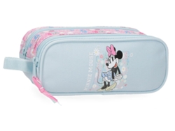 Estuche escolar de poliéster azul claro de Minnie Happy de Disney