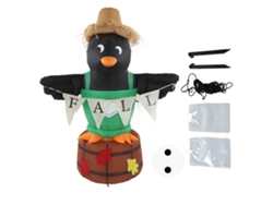 Decoración inflable de espantapájaros con luz LED para fiesta de cosecha KOFIHETY