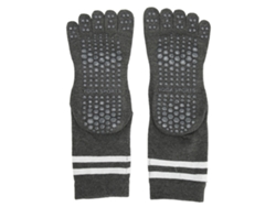 Calcetines De Yoga Con Dedos Separados Antideslizantes Absorbentes De Algodón Medios Para Mujer En Invierno