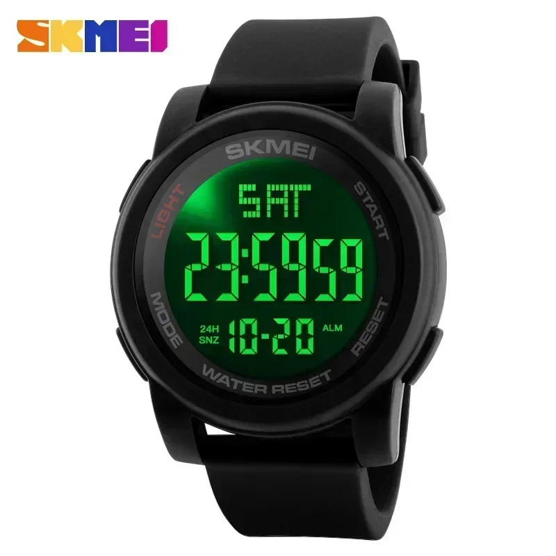 Reloj Digital Multifuncional (negro), Reloj Deportivo, Despertador Para Hombre, Resistente Al Agua Hasta 5 Bares.