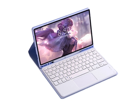 Carcasa Flip Cover y Teclado Bluetooth YIMGOTTA PS-T970C para Samsung Tab S7+ 12.4 T970/Samsung Tab S7 FE 12.4 T730/Samsung Tab S8+ 12.4 X800