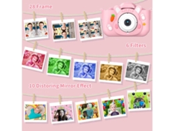 Cámara infantil de 32 GB HD 1080P, minicámara para niños, pantalla de 2 pulgadas, color rosa Yemaesre