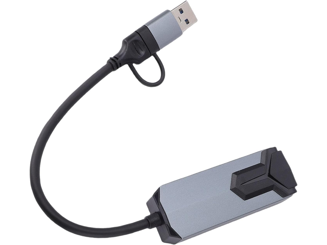 Adaptador Usb-c A Ethernet – Rj45 2,5 Gbps Con Puertos A Y C, Carcasa