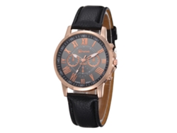 Reloj De Pulsera De Cuarzo Informal Para Mujer Con Correa Redonda De Piel Sintética Blanca.