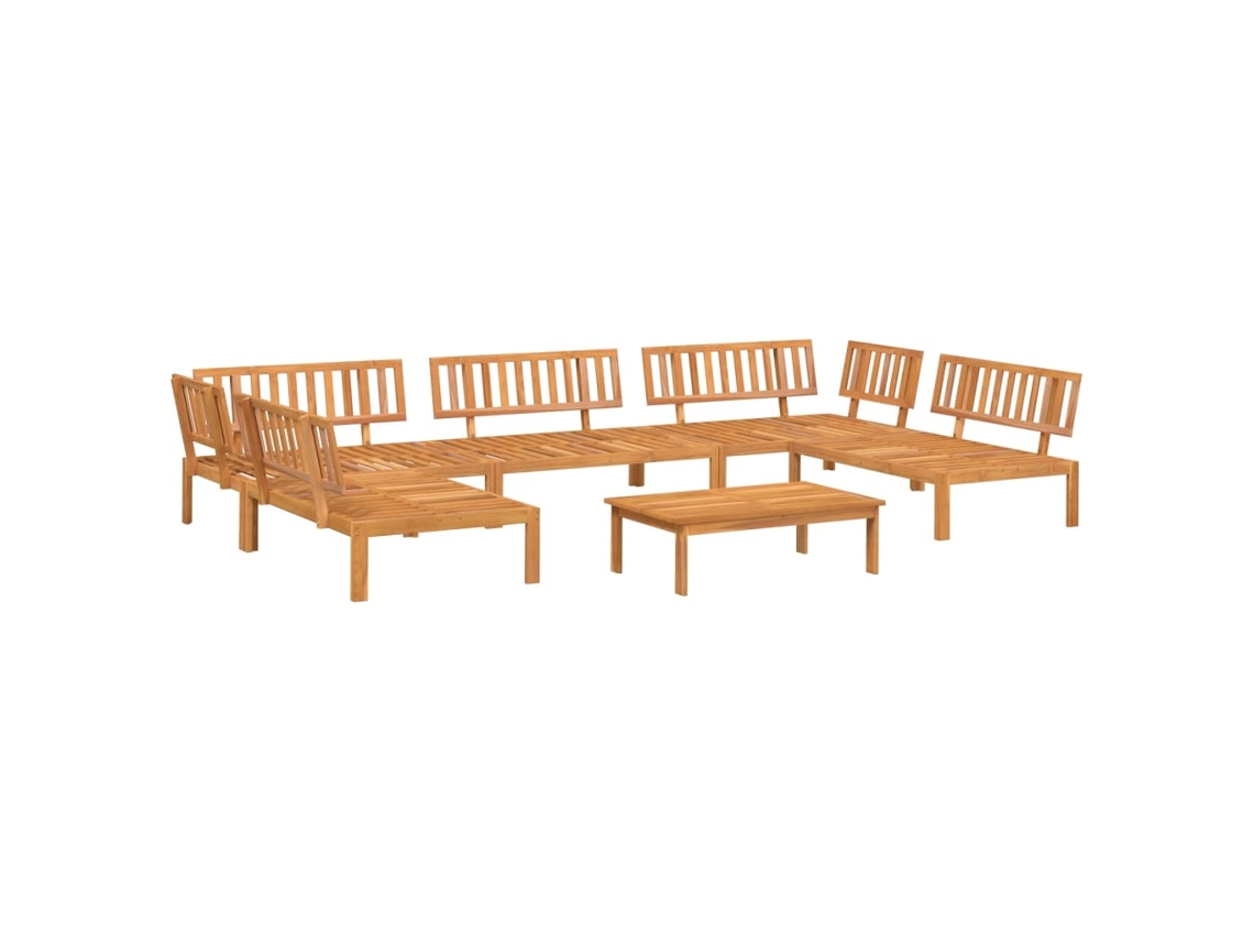Conjunto 6 de sofás de palets de jardín VIDAXL madera maciza de acacia