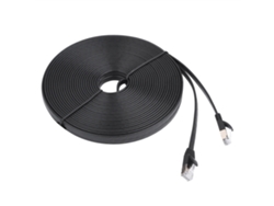 Cable De Parche De Red Ethernet Plano Blindado Cat7 Rj45 600mhz De 15m