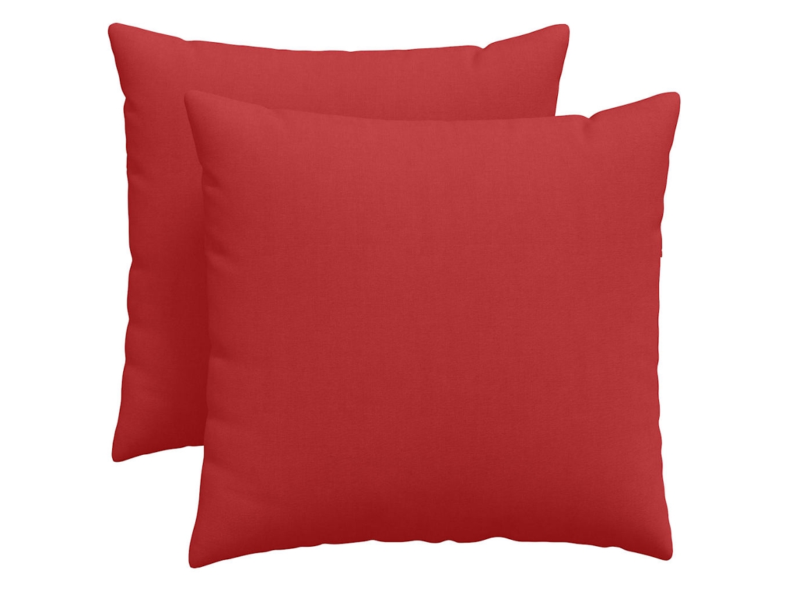Cojines De Sofá 2 Uds Rojo 50 X 50 Cm Tela