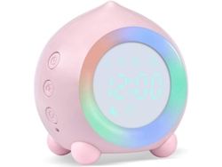 2026-reloj Despertador Led Con Luz Nocturna, Doble Alarma, Modo Entrenamiento Sueño, Diseño Cute Peach (rosa)