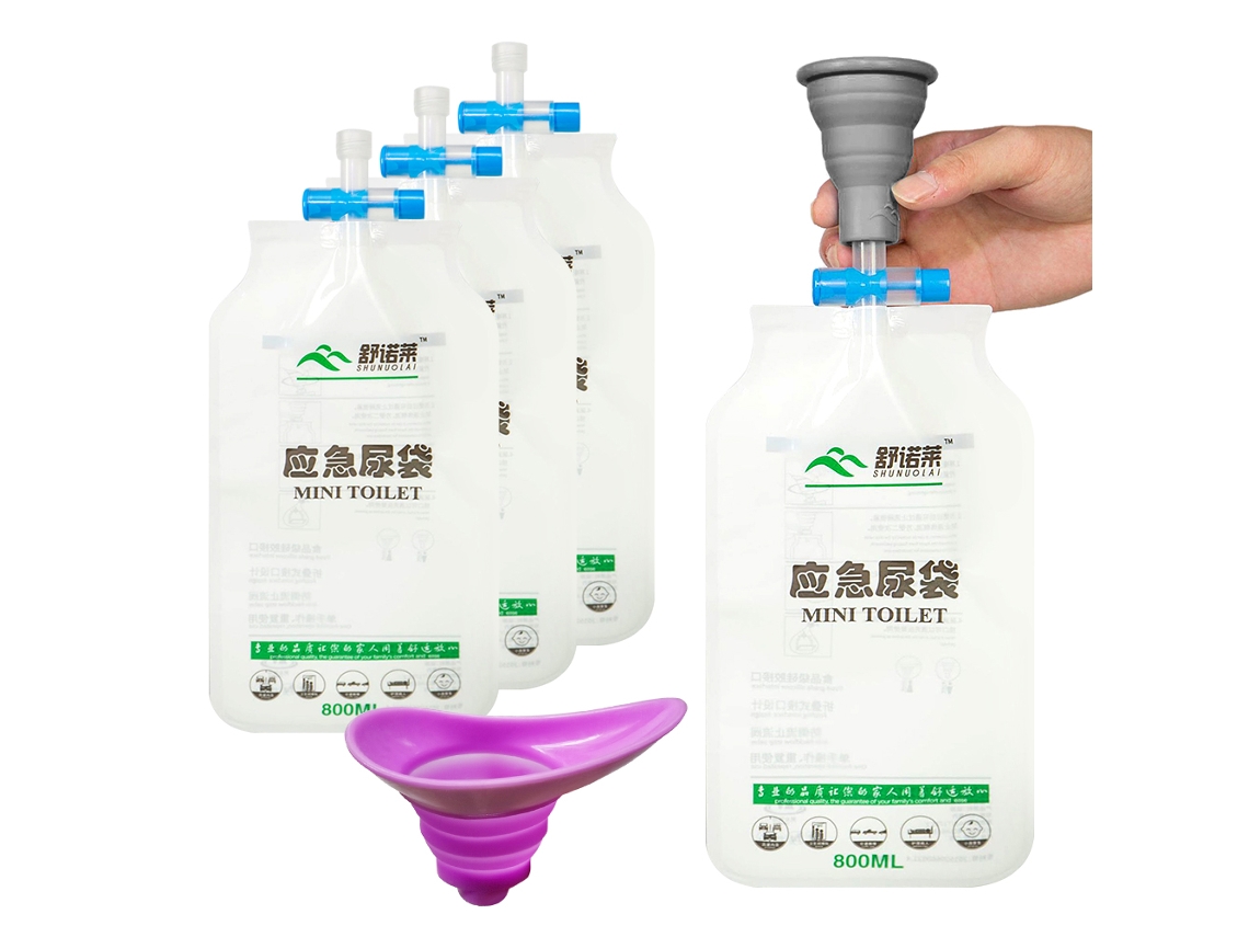 Botella De Orina Portátil Para Viajes Al Aire Libre Y Uso En El Coche Con Embudo De Silicona Suave, Dispositivo Para Orinar Para Hombres, Mujeres Y Niños.