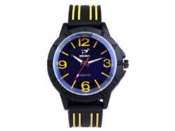 Reloj Deportivo Hombre De Silicona Con Cuerda De Cuarzo Moda Al Aire Libre (amarillo)