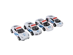 Coche De Juguete De Aleación Con Marcha Atrás Para Niños, Regalo De Alta Simulación, Blanco.