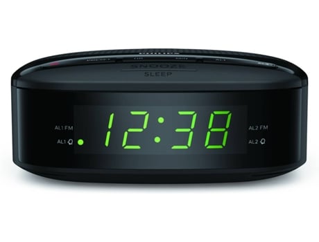 Radio Despertador PHILIPS TAR3205/12 (Negro - Digital - AM/FM - Alarma Doble)