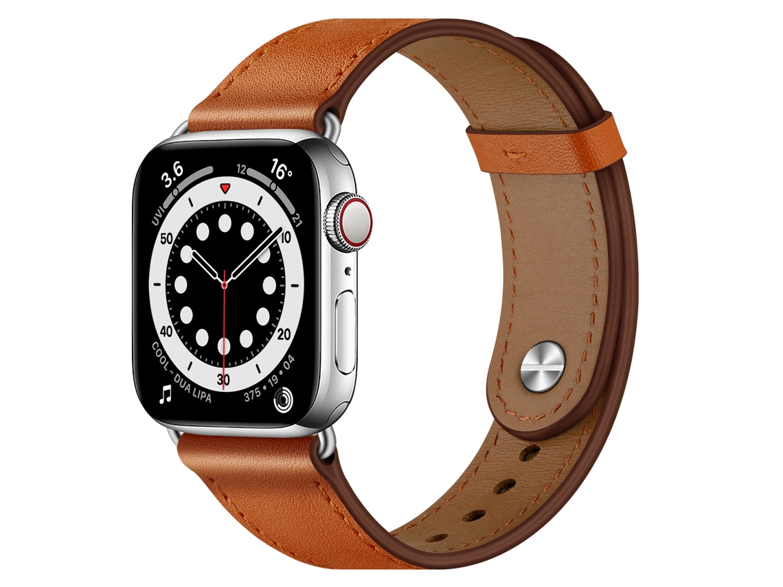 Correa de cuero genuino marrón XIAOMOYU para Apple Watch (42/44/45/49 mm)