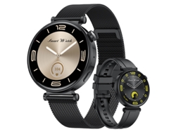 Smartwatch, pantalla AMOLED de 1,32 pulgadas (correa de acero negra)