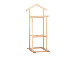 Relaxdays Cabide Para Homem Em Madeira, Stumper Diener Para Fatos Sem Rugas, Cabideiro Em Nogueira 102 X 47 X 50 Cm