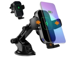 Cargador Qi Fast Wireless Car Mount Fixação Clips Ventilação Sensor Inteligente YIZHOOD Negro