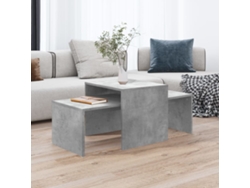 Mesa De Centro Madera Contrachapada Gris Hormigón 100x48x40 Cm