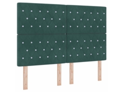 Cabecero Verde Oscuro MAISON EXCLUSIVE en Piel Sintética (144 cm)