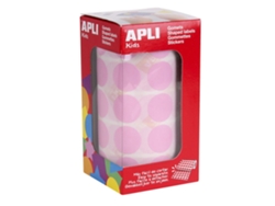 Gomets Autoadesivos APLI en Rollo - Circular - Ø20Mm - Rosa