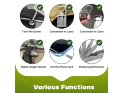 Silveripree Herramienta Plegable Multifunción 13 En 1 Acero Inoxidable Abrebotellas Portátil Destornillador Reparación Bicicleta Exterior