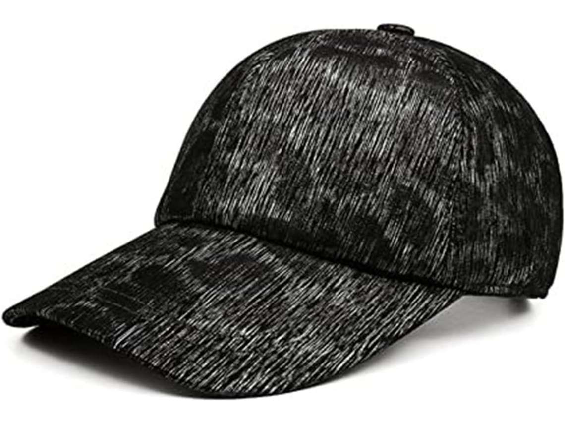 Gorra De Béisbol Impresa En Cuero Veritable Hommes - Chapeau Papa Reglable Peau Mouton