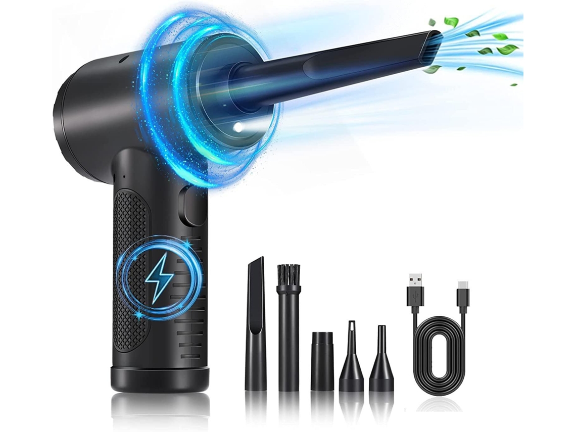 Aspiradora portátil para coche, cargador rápido USB con 3 velocidades y cepillo de limpieza, chrui